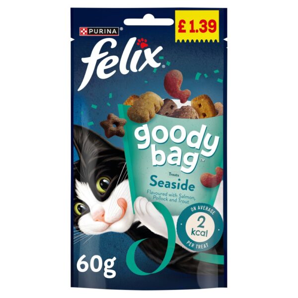 FELIX Goody Bag Seaside Salmon, Pollock and Trout Cat Treats 60g