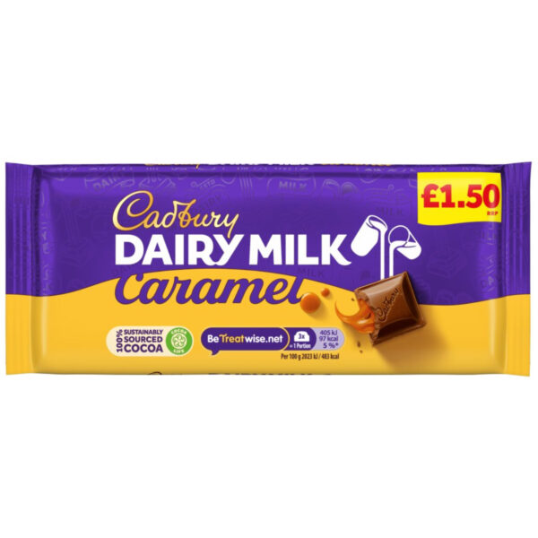 Cadbury Dairy Milk Caramel Chocolate Bar 120g