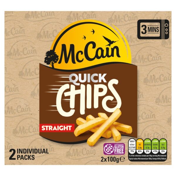 McCain Straight Quick Chips 2 x 100g (200g)