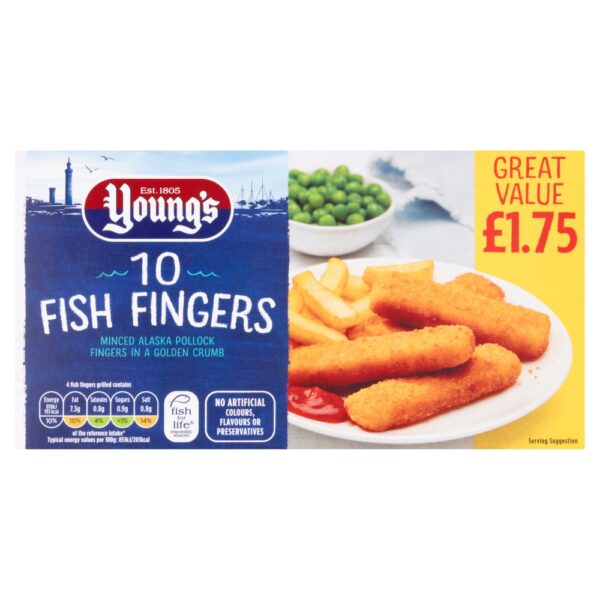 Young's 10 Fish Fingers 250g