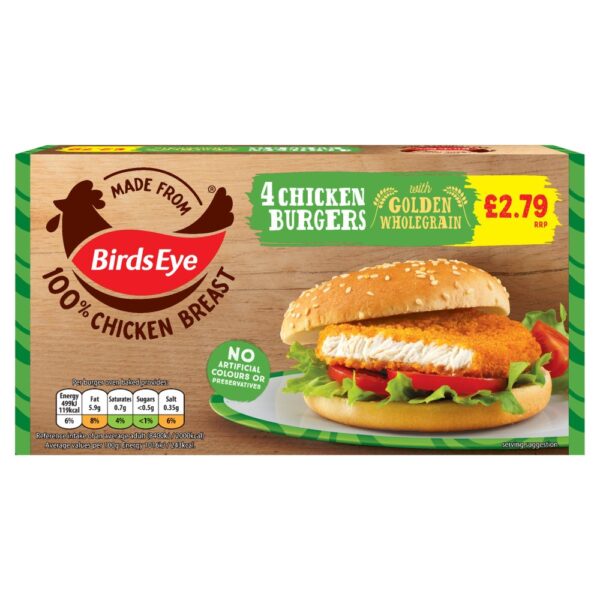 Birds Eye 4 Chicken Burgers 220g