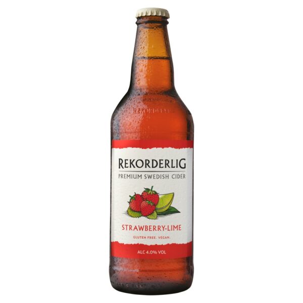 Rekorderlig Strawberry - Lime Premium Fruit Cider 500ml Bottle