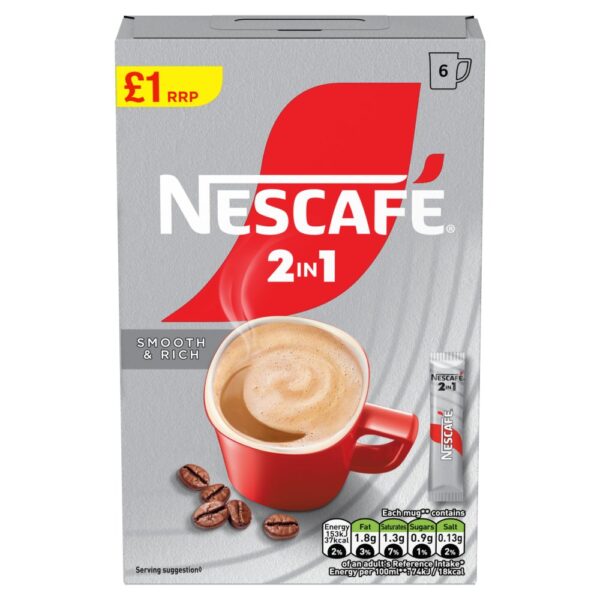 Nescafé 2 in 1 6 x 9g (54g)