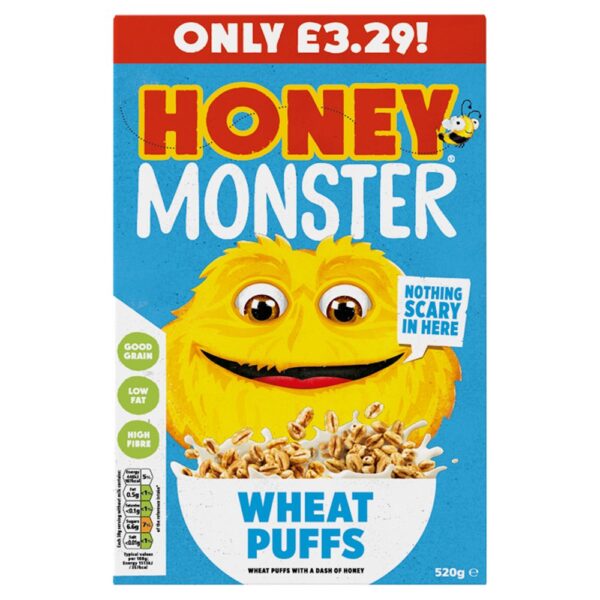 Honey Monster Wheat Puffs 520g