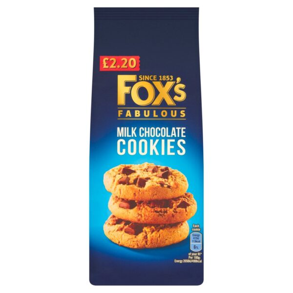 Fox's Fabulous Milk Chocolate Cookies 180g